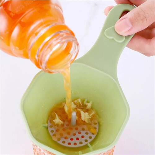 2 Sets Small Multi-Function Kitchen Funnel Set with Built-in Strainer-Ideal for Bottles,and Juice in Cooking and Baking