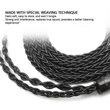 120cm MMCX to 3.5mm Silver Plated OFC Upgrade IEM Earphone Cable for SE535 SE215 SE425 UE900 W40