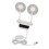 White USB Screen Fan with Adjustable Clip, 3-Speed, 360 8