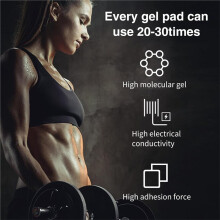 50 Pcs Gel Pads for Abs Stimulator - Replacement Pads for Abdominal Muscle Trainer, Reusable Ab Workout Toner Belt