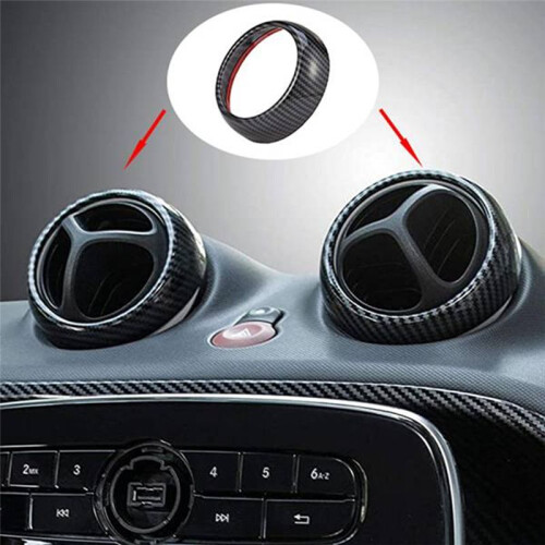 4 Pcs Instrument Panel Air Conditioning Outlet Decorative Ring for -  Fortwo Forfour 2015-2018 1