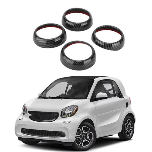 4 Pcs Instrument Panel Air Conditioning Outlet Decorative Ring for -  Fortwo Forfour 2015-2018 2