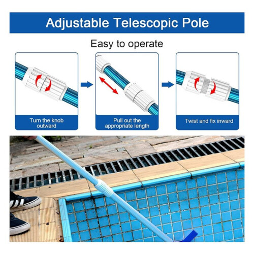 Pool Telescoping Pole Cam Lock Replacement 2pc & Pole Grip Handle Replacement 2pc for Telescopic Swimming Pool Poles