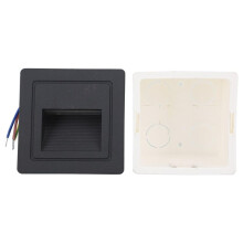 IP65 Waterproofing 3W LED Step Light Warm White 3000K - Recessed Indoor Outdoor Stair Light with 260LM Free Lighting