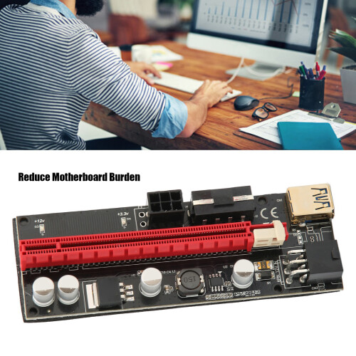 PCIe Riser USB3.0 1X to 16X Graphics Extension 60cm Stable Powered Adapter 2