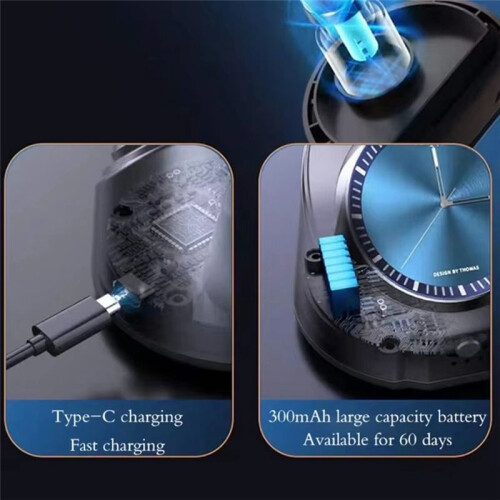 Car Air Purifier Essential Oil Diffuser Rechargeable Car SUV Instrument with Clock Night Light Function 2