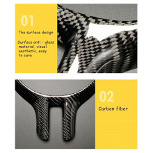 Carbon Fiber Car Steering Wheel Frame Trim For- 3 Series E46 1998-2006