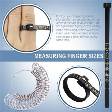 RingSizing Tool, Metal Mandrel Measuring Rod Mandrel Aluminum Band Finger Size Jewelry Sizing Tool Ring Making Tool
