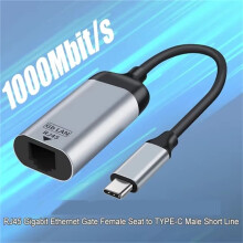 USB Type C 3.1 RJ45 LAN Ethernet Converter Adapter USBC to 1000M Gigabit External Wired Network for Win 7/8/10