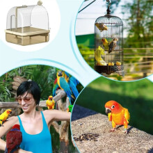 1pc Automatic Intelligent Bath Water Circulation Bird Bathtub Supplies with Multiple Faucets for Parakeet,Phoenix
