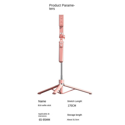 Selfie Stick360 Rotation 170cm with Wireless  Extended Tripod with Remote Shutter for Android Ios Smartphone B 1