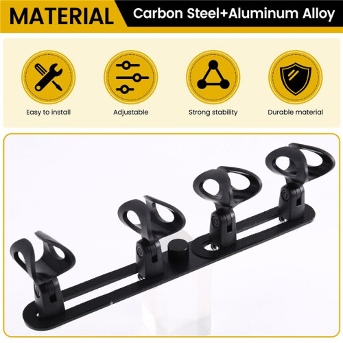 Microphone Bar Base Mic Holder with Mic Clip for Live Streaming Mic Clip Stands Microphone Support,B 1