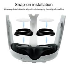 Lens Protective Cover Frame Anti- Lens Mirror Protective Eyewear Frame Anti-Scratch R&L Lens Insert for Meta Quest 3