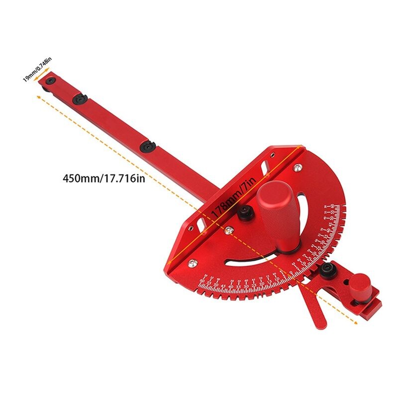 Carpentry Tools Ruler Miter Gauge Aluminum Alloy Handle Benche Table Saw Router Miter Gauge ...