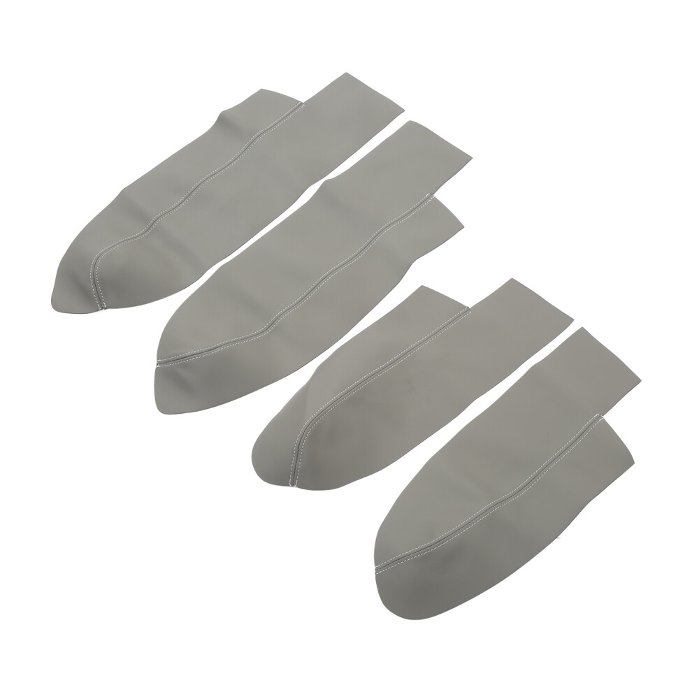 4Pcs Car Door Armrest Cover Set For Crv 2007-2011 Microfiber Leather Grey 6951390496000