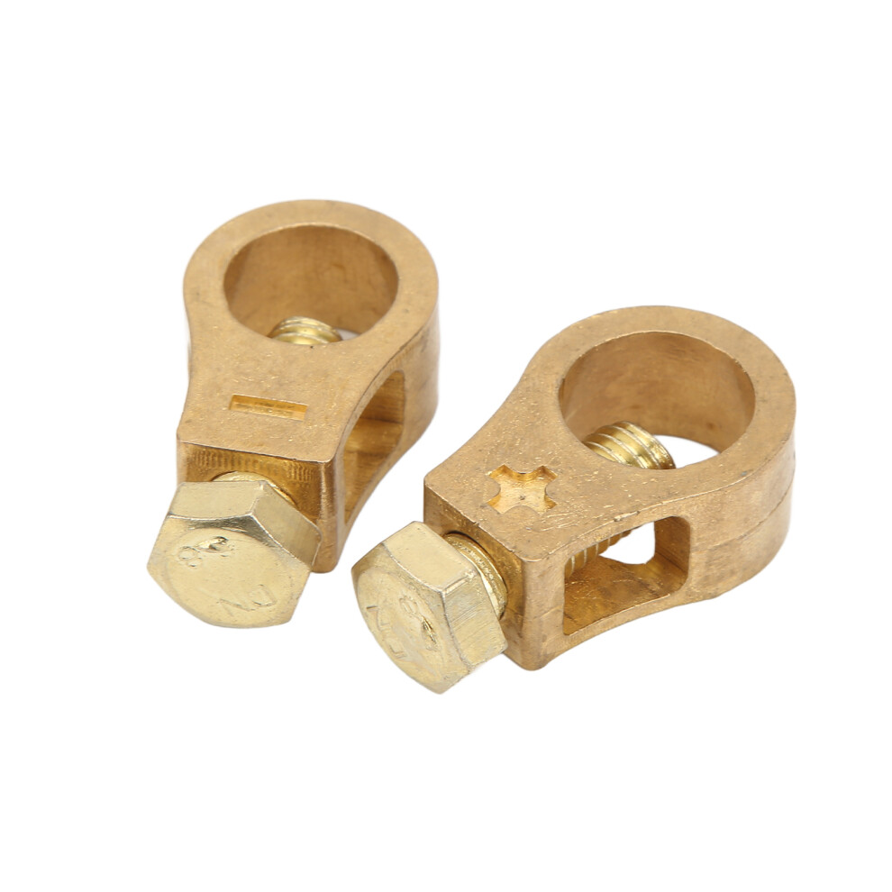 2Pcs Universal Battery Terminal Clamp Copper Brass 16-18Mm Id 4661390500837