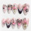 3D Floral Almond Nails - 30Pcs Reusable Stick-On 10