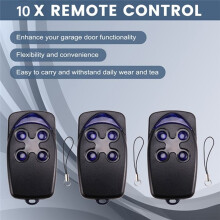 10 Pcs FLO4RS 433mhz Garage Door Remote Control Opener Flor-S Remote Control 4 Button Rolling Code Handheld Transmitter