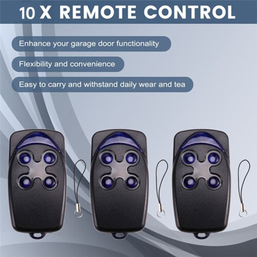 10 Pcs FLO4RS 433mhz Garage Door Remote Control Opener Flor-S Remote Control 4 Button Rolling Code Handheld Transmitter