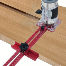 Woodworking Aluminum Alloy Trimming Machine Base Backrest Metric Milling Circle Locator Round Hole Slot Locator