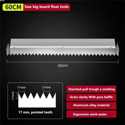 Plastering Trowel Triangular Trowel 10mm Eye 600mm Long Stainless Steel Adhesive / Mortar Tile Tool Construction 1