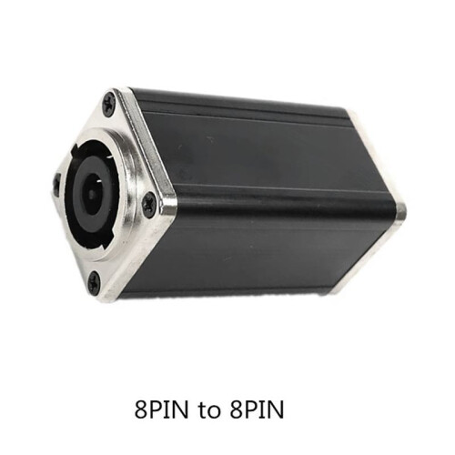 8pin Audio Dual-Channel Docking Adapter Speaker Plug Coupler for Stage Lighting Plug Docking 2