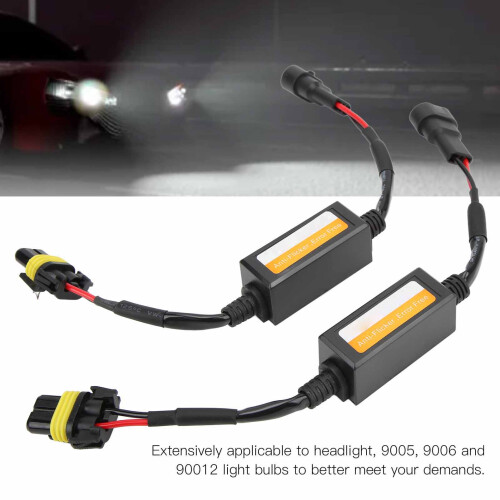2PCS LED Headlight Decoder 9005 9006 90012 Anti Flicker Plug & Play 2