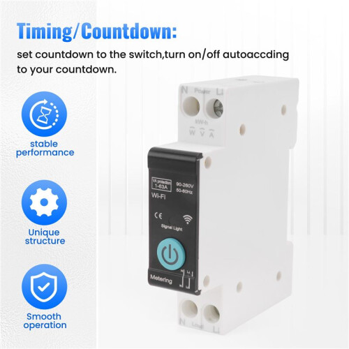 TUYA WIFI  Circuit Breaker Relay  Voltage Current Protector  Meter Voice Remote Control for  Home 2
