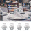 4Stainless Steel Tablecloth Clips, 5.8cm 6