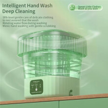 Machine à Laver Compacte et Pliable de 8 L pour Petits Espaces, Idéale pour les Vêtements D'Étudiants et de Bébé, Portable et Efficace, Prise UE