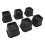 Gummimöbelfüße, 4 Stück, 6er-Pack, Schwarz 6