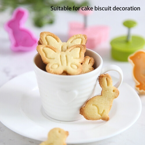 Easter Fondant Cutters Set – Butterfly, Rabbit, Chick, 2