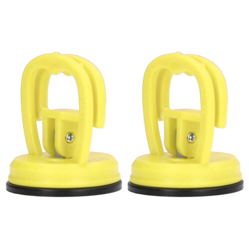 2pcs Yellow Suction Cup Puller Set, 5.6x5.6cm Mobile & Tile Disassembly Tool 1