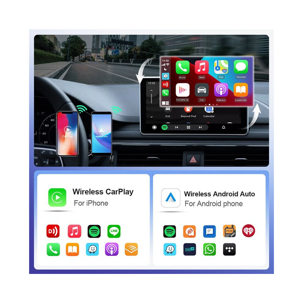 Wireless Carplay Android Auto Adapter, Wired To Wireless, Fast Stable Connect, Bt 5.0, 5Ghz Wifi Carplay Adapter 6031396526014