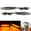 4 Stück LED-Motorrad-Mini-Blinker, 12 LED-Sequenzielles Fahrlicht 4
