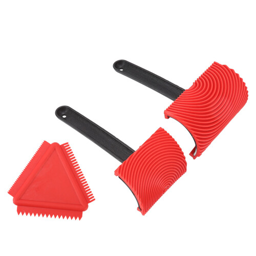 Rubber Wood Grain Painting Tools Set3pcs 1