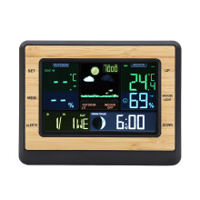 Wireless Weather Station Clock Colour Display