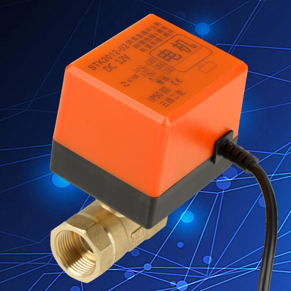 Brass Motorised Valve 12V DC G3/4 2-Way