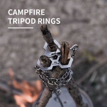 Stainless Steel Outdoor Camping Tripod Hanger, Adjustable, Compact