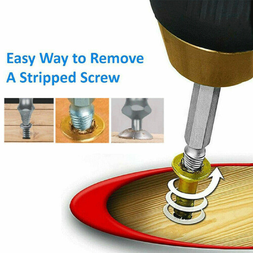 4Pcs Damaged Screw Bolt Extractor Set – Hard Steel, 4 Sizes 1
