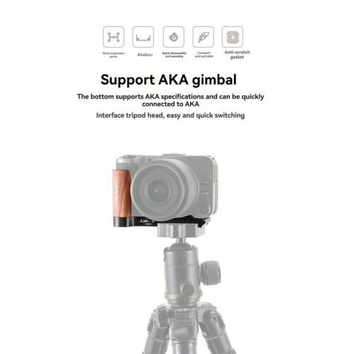JLWIN L-Shape Side Handle Hand Grip Quick Release Base Plate for  R50V Mirrorless Camera with 1/4"-20 Mounts