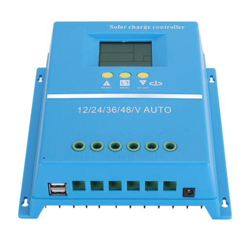 60A MPPT Solar Charge Controller, LCD Display, 12V/24V/36V/48V for Battery and Lights 2