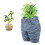 Blumentopf aus Harz mit Denim-Optik, Deko 21