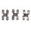 3Pack Mini Lock Hinge Zinc Alloy43mm x26mm 2