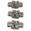 3Pack Mini Lock Hinge Zinc Alloy43mm x26mm 5