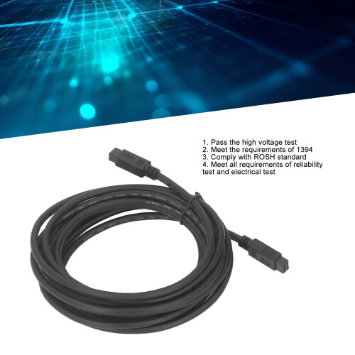 14.76ft Firewire 1394 DV Cable Adapter 9 Pin-9 Pin 2