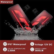 Reflector de Parachoques Trasero, Luz Antiniebla para CRV CR-V 2020-2022, Luces Direccionales, Luz de Circulación Diurna y Luz de Freno.