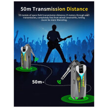 5.8GHz Wireless Guitar Transmitter Receiver System Sound Transmitter and Receiver for Electric Guitar Violin Instruments