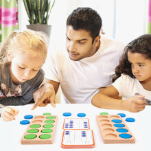 Wooden Ten Frame Math Counters Set for Kids - 21.5x3x16.5CM, 0.36kg