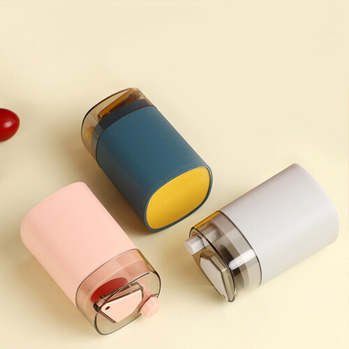 Pink Plastic Pop Up Toothpick Holder 8.3x5.5cm 2